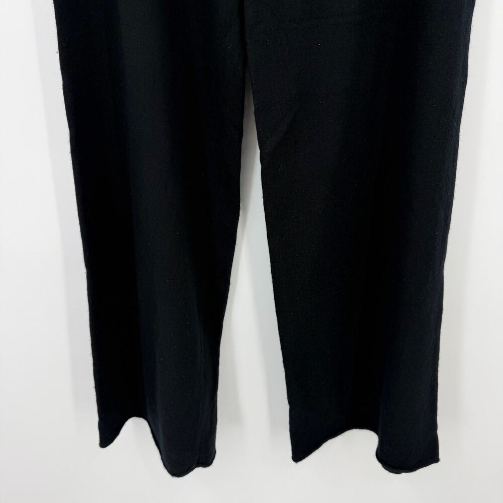 Naked Cashmere | Josie Wide Leg Pants in Black Cotton Cashmere Blend L - Picture 7 of 13